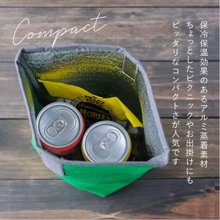 クルっと巻いて保冷温バッグ ランチバッグ レッド