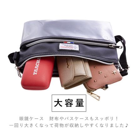 合皮クリア PVCポケット サコッシュ イエロー