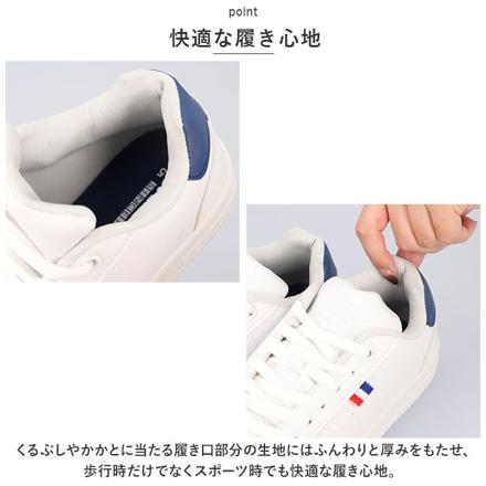 PERSONS レディーススニーカー 23.5cM WHITE/NAVY