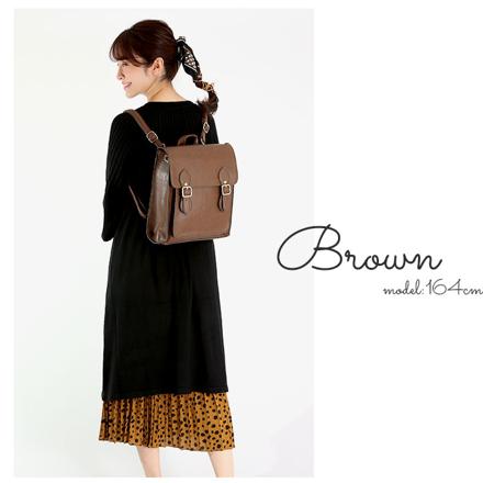 サッチェルバッグ 縦型 CAMEL