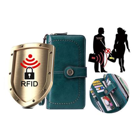 スキミング防止 RFID 長財布 yawallet1660 ピンク