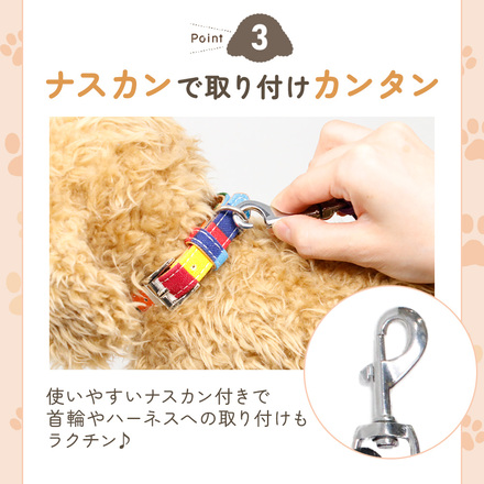 MILASIC 犬用 ロープ リード ブラック×ピンク Mサイズ TN-DRPL-B-M