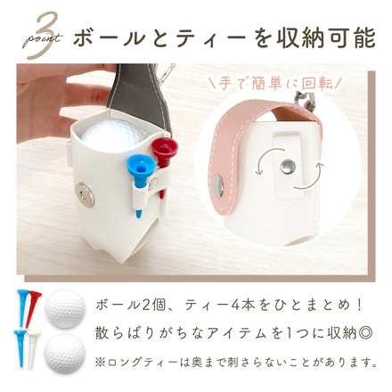 mitas ゴルフボールケース 2個入れ用 ネイビー TN-GFBC-NV