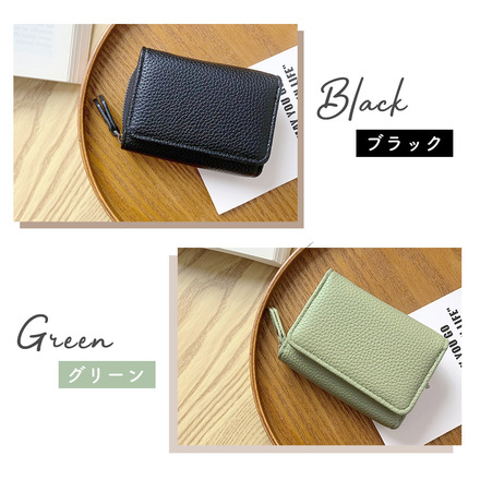 MILASIC 三つ折り 財布 レディース ブラック TN-TFWT-BK