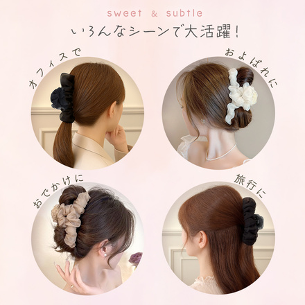 MILASIC シフォン バンスクリップ ベージュ TN-TLHC-BG