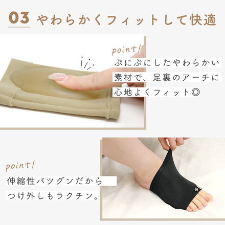 mitas 足裏サポーター 同色2足セット ブラック TN-FOTSP-BK