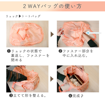 MILASIC 2way 折りたたみリュック ペールグリーン TN-2WFBP-PG