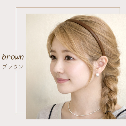 MILASIC フェイクレザー カチューシャ ブラック TN-LTHB-BK