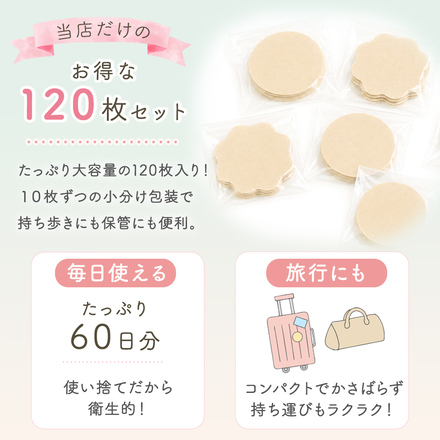 MILASIC 使い捨て ニップレス 120枚 丸形 TN-DPNPC-CRL