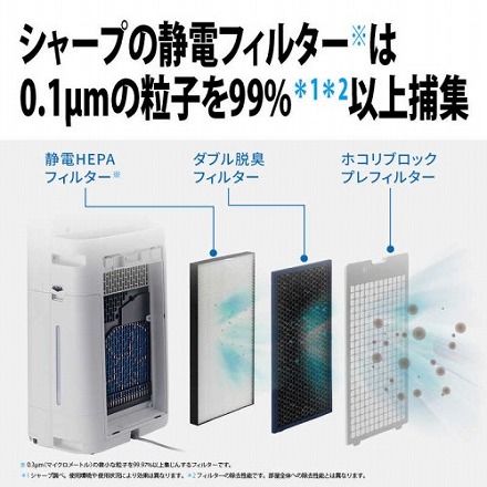 SHARP シャープ プラズマクラスター加湿空気清浄機 23畳 加湿16畳 PM2.5対応 KI-TS50-W ホワイト系