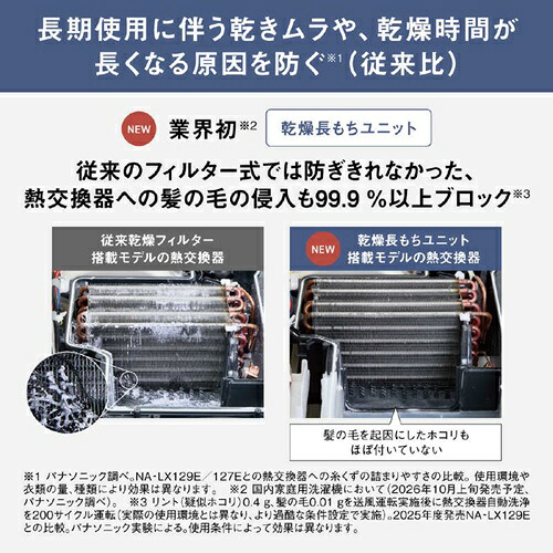 パナソニック Panasonic ななめドラム洗濯乾燥機 洗濯12kg 乾燥6kg トリプル自動投入 温水スゴ落ち泡洗浄 スマホ操作 ナノイーX 左開き サンドグレージュ NA-LX129FL-C