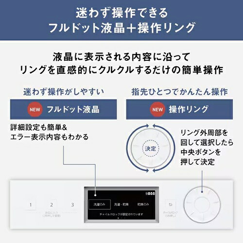 パナソニック Panasonic ななめドラム洗濯乾燥機 洗濯12kg 乾燥6kg トリプル自動投入 右開き マットホワイト NA-LX125FR-W