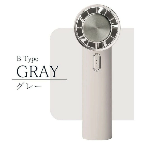 アイスハンディファン Smaly 冷却プレート 手持ち扇風機 NAKAGAMI YNG-IF200(GY)