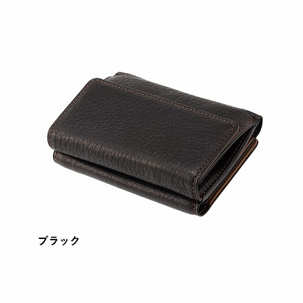 CYPRIS キプリス シルキーキップ 三つ折り財布 1718-01 ブラック