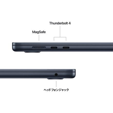 Apple 15インチMacBook Air: 10コアCPUと10コアGPUを搭載したApple M5チップ, 24GB, 1TB SSD - ミッドナイト