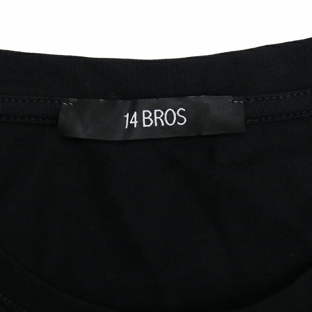 フォーティーンブロ Tシャツ メンズ 14BROS コットン100% イタリア 12679A3062B14 NERO ブラック ファッション 選べるモデル プレゼント 実用的