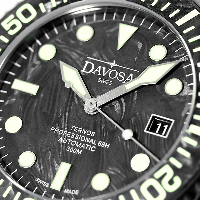 ダボサ テルノス プロフェッショナル 68h カーボンリミテッドエディション 自動巻き 腕時計 メンズ 数量限定モデル DAVOSA 161.539.50 アナログ ブラック グレー ガンメタル 黒 スイス製 ブランド おしゃれ 防水 プレゼント 男性 実用的