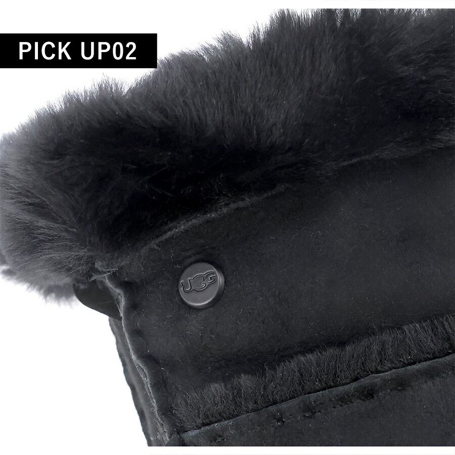 アグ 手袋 レディース ブランド UGG SHEEPSKIN SEAMED GLOVE Sサイズ 17371 Black 小物