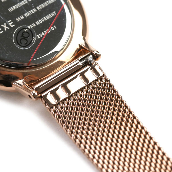 アデクス ADEXE レディース 腕時計 2043A-06-JP20SEP プチ 33mm 時計 ダークブルー ローズゴールド ブランド おしゃれ 防水 かわいい プレゼント 女性 実用的