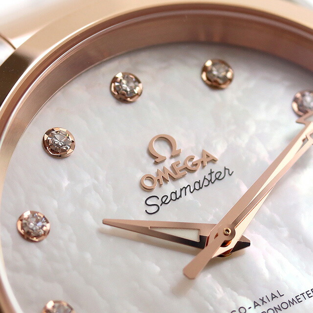 オメガ シーマスター アクアテラ 150M 38mm 自動巻き 腕時計 レディース ダイヤモンド OMEGA 220.20.38.20.55.001 アナログ ホワイトシェル シルバー ゴールド 白 スイス製 高級 ブランド おしゃれ 防水 プレゼント 女性 実用的