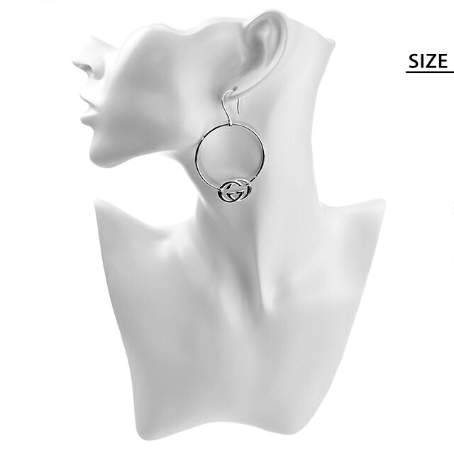 グッチ ピアス レディース ブランド GUCCI インターロッキングG スターリングシルバー フック 両耳用 223322 J8400 8106 シルバー アクセサリー