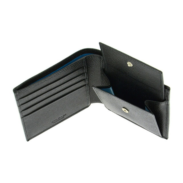 ブルガリ 二つ折り財布 メンズ BVLGARI 30396GRAIN BLK ブラック ウォレット ブランド 高級 おしゃれ プレゼント 実用的