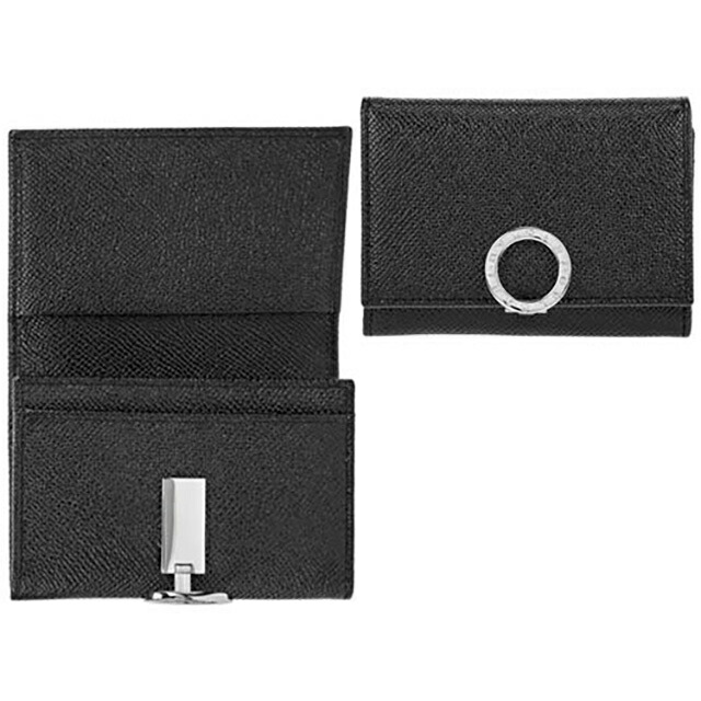 ブルガリ 名刺入れ メンズ BVLGARI レザー 30420GRAIN BLK ブラック ブランド 高級 おしゃれ プレゼント 実用的