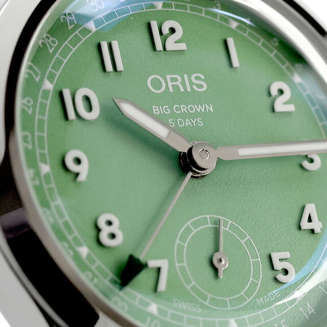 オリス ビッククラウン ポインターデイト 40mm 自動巻き 腕時計 ブランド メンズ ORIS 01 403 7799 4067-07 8 20 06 アナログ グリーン スイス製 高級 おしゃれ 防水 プレゼント 男性 実用的