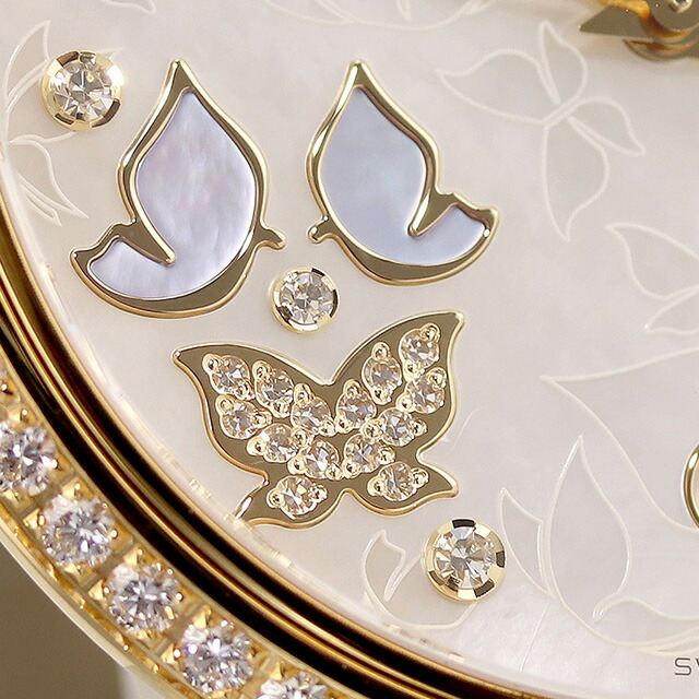 オメガ デ・ヴィル プレステージ バタフライ 36.8mm 自動巻き 腕時計 レディース ダイヤモンド OMEGA 424.57.37.20.55.001 アナログ ホワイトシェル ホワイト 白 スイス製 高級 ブランド おしゃれ 防水 軽い 華奢 プレゼント 女性 実用的