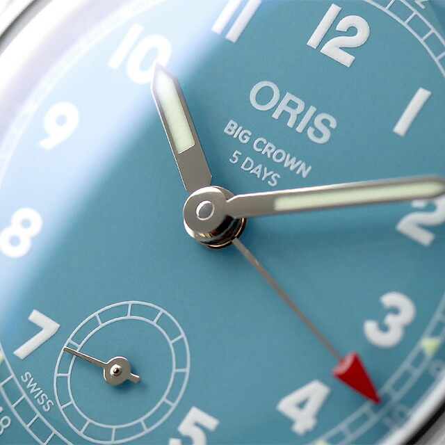 オリス ビッグクラウン キャリバー473 手巻き 腕時計 メンズ ORIS 01 473 7786 4065-07 5 19 22FC アナログ ブルー オリーブブラウン スイス製 高級 ブランド おしゃれ 防水 プレゼント 男性 実用的