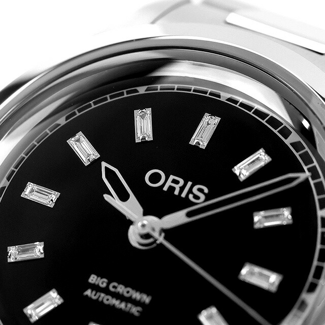 オリス ビッククラウン 34mm 自動巻き 腕時計 ブランド メンズ レディース ダイヤモンド ORIS 01 531 7797 4094-07 8 17 06 アナログ ブラック 黒 スイス製 高級 おしゃれ 防水 プレゼント 実用的