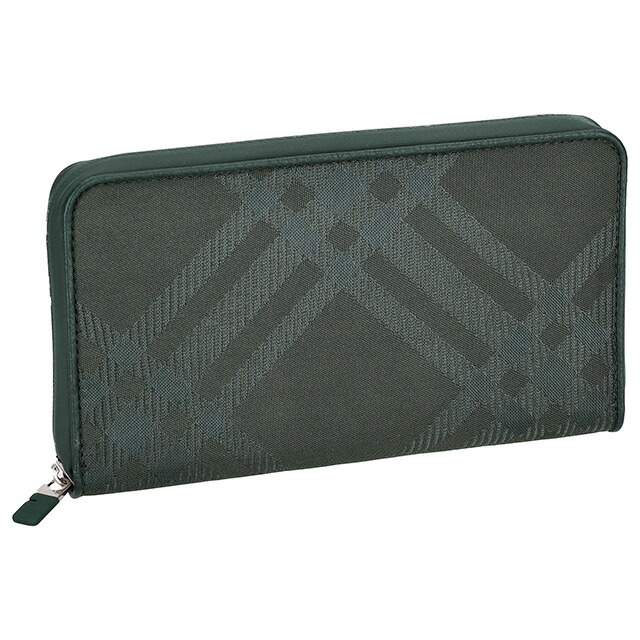 バ－バリ－ 長財布 メンズ BURBERRY チェック 8080738 グリーン ウォレット ブランド 高級 おしゃれ プレゼント 実用的