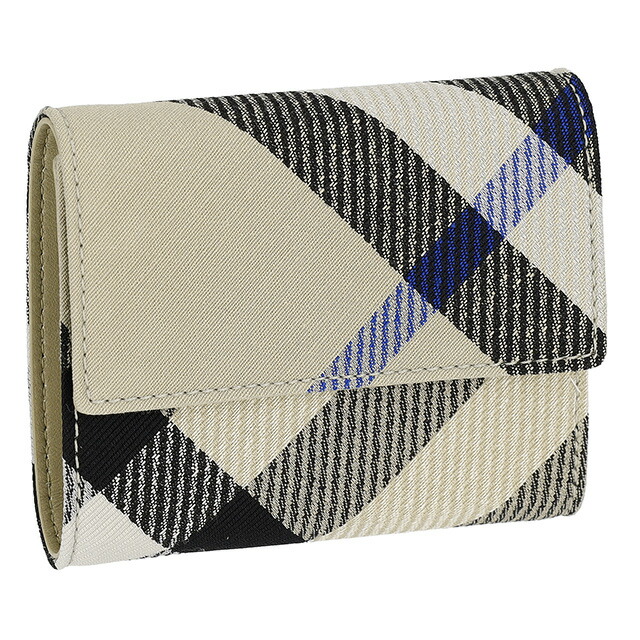 バ－バリ－ 三つ折り財布 メンズ BURBERRY チェック 8086005 ベージュ ウォレット ブランド 高級 おしゃれ プレゼント 実用的