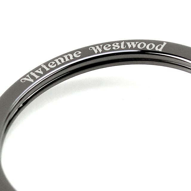 ヴィヴィアン ウエストウッド キーリング レディース ブランド Vivienne Westwood SAFFIANO ロゴ 8203010EU OM0009 N405 ガンメタル ビビアン 高級 おしゃれ プレゼント 実用的