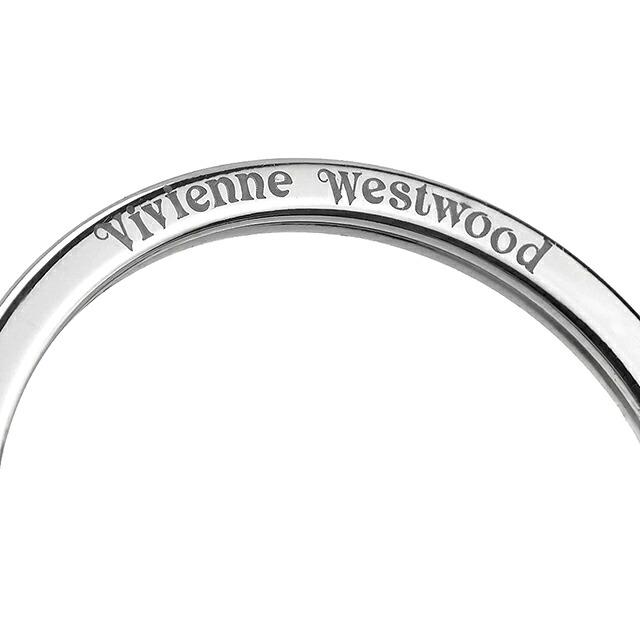 ヴィヴィアン ウエストウッド キーリング レディース ブランド Vivienne Westwood SAFFIANO ロゴ 8203010HU OM0009 N405 シルバー ビビアン 高級 おしゃれ プレゼント 実用的
