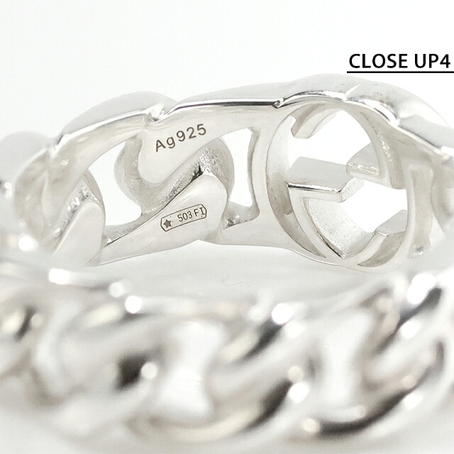 グッチ リング メンズ レディース ブランド GUCCI インターロッキング 20サイズ ロゴ 843627 J8400 0818 シルバー アクセサリー