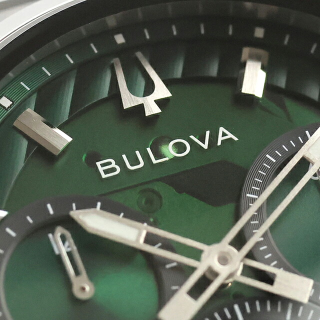 ブローバ カーブ ハイプレシジョンクォーツ 腕時計 ブランド メンズ クロノグラフ BULOVA 96A338 アナログ グリーン おしゃれ 防水 プレゼント 男性 実用的