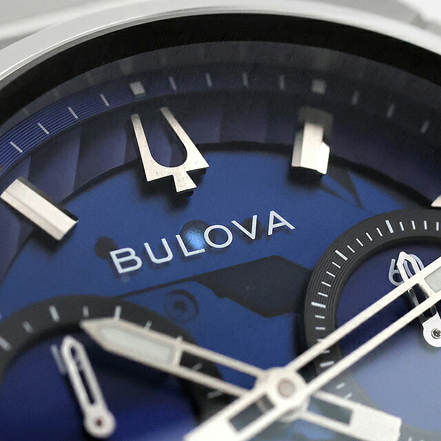 ブローバ カーブ ハイプレシジョンクォーツ 腕時計 ブランド メンズ クロノグラフ BULOVA 96A339 アナログ ブルー おしゃれ 防水 プレゼント 男性 実用的