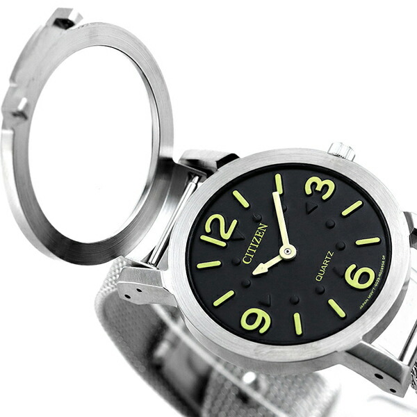 シチズン 視覚障害者対応 凸文字盤 メンズ レディース 腕時計 AC2200-55E CITIZEN ブラック ブランド おしゃれ 防水 プレゼント 実用的