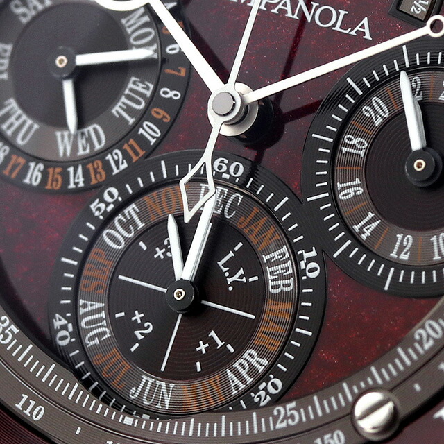 シチズン カンパノラ コンプリケーションコレクション グランドコンプリケーション 深緋 こきあけ クオーツ 腕時計 ブランド メンズ クロノグラフ ムーンフェイズ CITIZEN CAMPANOLA AH4081-17W アナログ レッド レッドブラウン 赤 日本製