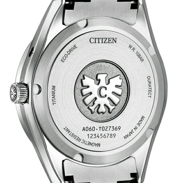 ザシチズン 年差±5秒 イーグルフェザーパターン文字板 高精度 光発電エコドライブ 腕時計 メンズ チタン ソーラー THE CITIZEN AQ4100-57E アナログ ブラック 黒 日本製 高級 ブランド おしゃれ 防水 プレゼント 男性 実用的