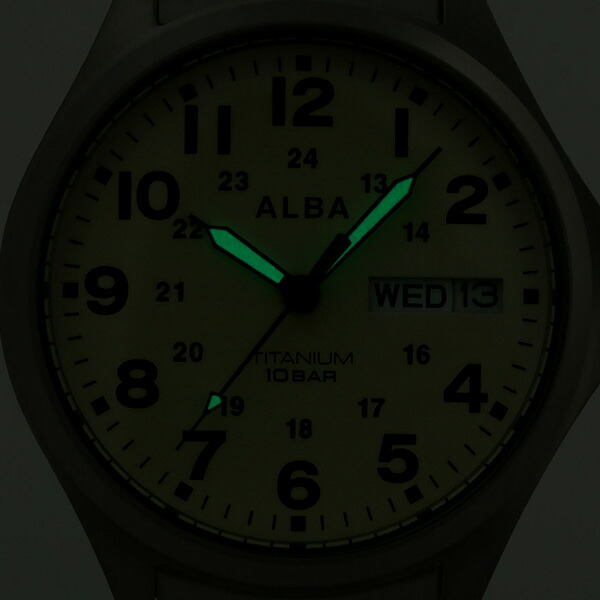 セイコー アルバ メンズ 腕時計 カレンダー チタン AQPJ401 SEIKO ALBA クオーツ クリーム 時計 ブランド おしゃれ 防水 プレゼント 男性 実用的