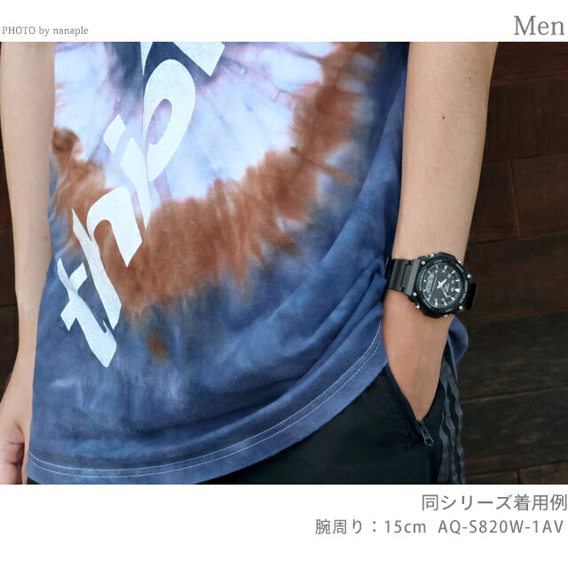 カシオ チープカシオ CASIO ソーラー AQ-S820W-1AV スタンダード 海外モデル メンズ チプカシ 腕時計 ブランド カシオ casio ブラック 黒 おしゃれ アナデジ アナログ デジタル 防水 小さい 軽い かわいい プレゼント 実用的 学生