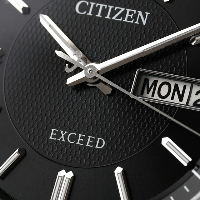 シチズン エクシード デイデイトモデル 電波ソーラー AT6030-51E CITIZEN EXCEED メンズ 腕時計 ソーラー電波腕時計 ソーラー電波時計 チタン ブラック 時計 高級 ブランド おしゃれ 防水 プレゼント 男性 実用的