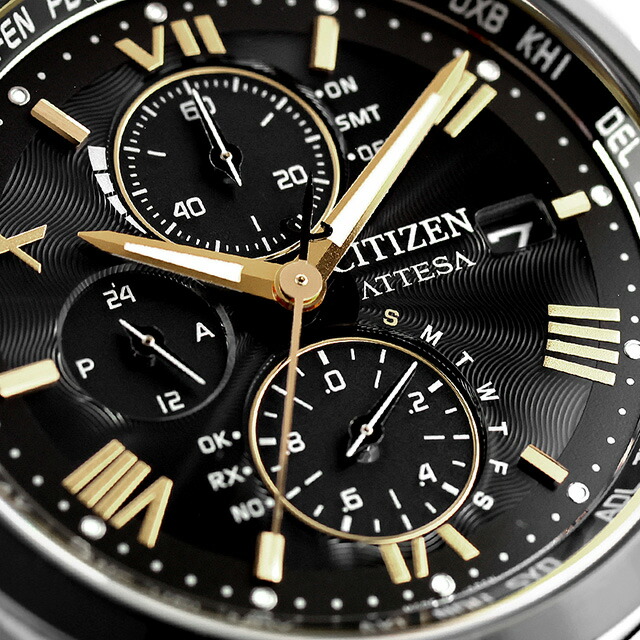 シチズン アテッサ KIZASHI Collection エコ・ドライブ電波 腕時計 ブランド メンズ チタン 数量限定 クロノグラフ 電波ソーラー CITIZEN ATTESA AT8244-57E アナログ ブラック 黒 日本製 高級 おしゃれ 防水 文字盤 大きい プレゼント 男性 実用的