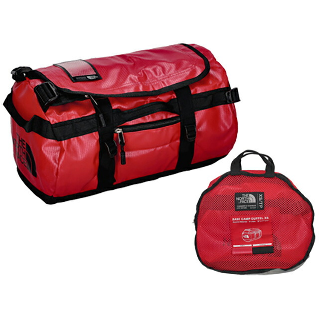 ザ・ノースフェイス ボストンバッグ メンズ レディース ブランド THE NORTH FACE BASECAMPDUFFEL XS レッド／ブラック