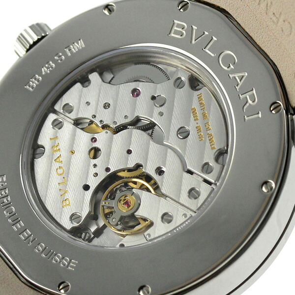ブルガリ 時計 メンズ BVLGARI ブルガリ43mm 手巻き BB43WSL 腕時計 ホワイト ブラック 高級 ブランド おしゃれ 防水 プレゼント 男性 実用的