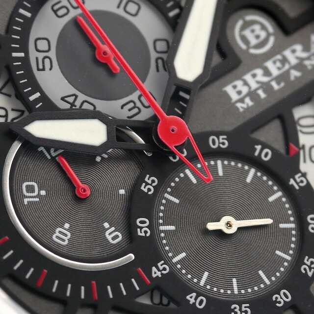 ブレラ ミラノ SUPERSPORTIVO EVO CHRONOGRAPH ラグスポ QUARTZ クオーツ 腕時計 メンズ クロノグラフ BRERA MILANO BMSSQC4501 アナログ ブラック 黒 ブランド おしゃれ 防水 プレゼント 男性 実用的