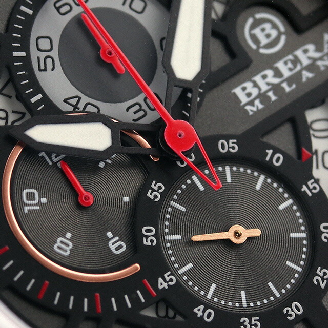 ブレラ ミラノ SUPERSPORTIVO EVO CHRONOGRAPH QUARTZ クオーツ 腕時計 メンズ クロノグラフ BRERA MILANO BMSSQC4502 アナログ ブラック 黒 ブランド おしゃれ 防水 プレゼント 男性 実用的