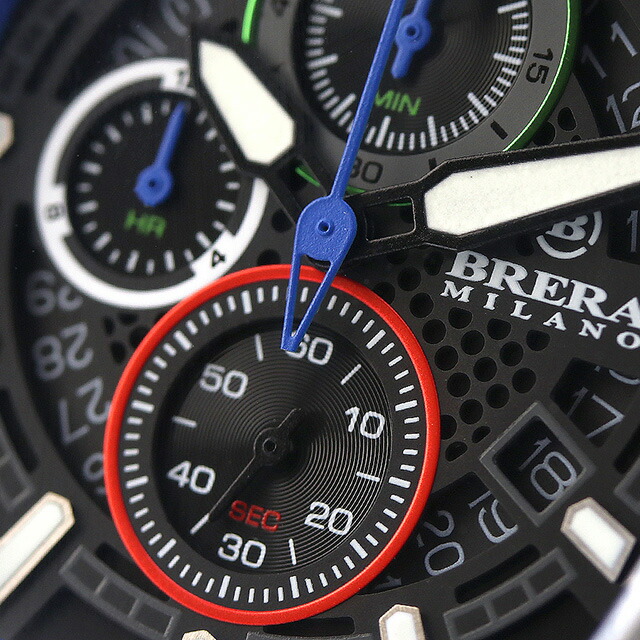 ブレラ ミラノ スーパースポルティーボ トノー クオーツ 腕時計 メンズ クロノグラフ BRERA MILANO BMSSTNQC4103B アナログ ブラック 黒 ブランド おしゃれ 防水 プレゼント 男性 実用的